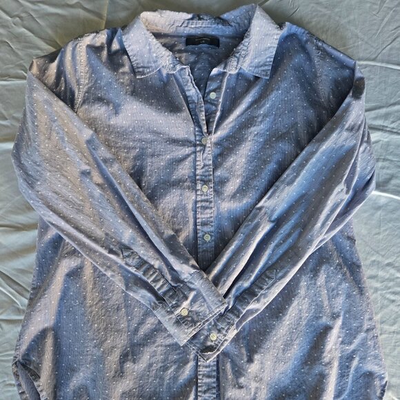 Women Denver Hayes Button up Dress Shirt Size Large - Picture 1 of 3